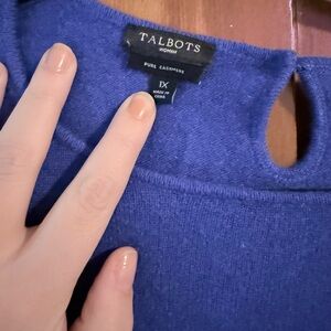 Talbots Royal Blue Cashmere Top